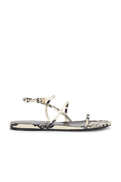 Loop Flat Sandal in Natural
