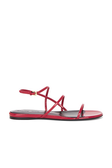 KHAITE Loop Flat Sandal in Rebel
