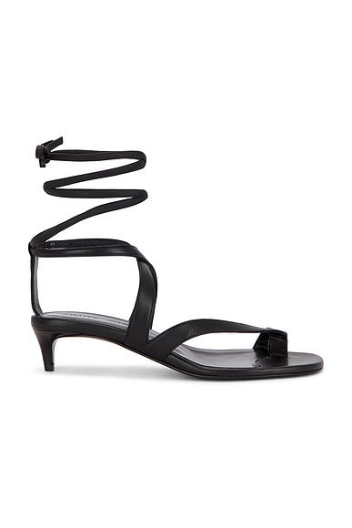 KHAITE Aimee Strappy Sandal in Black
