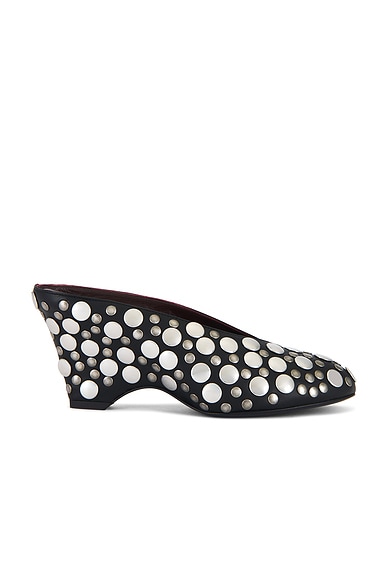 Saint Laurent Silk Polka Dot Scarf in Black & White | FWRD
