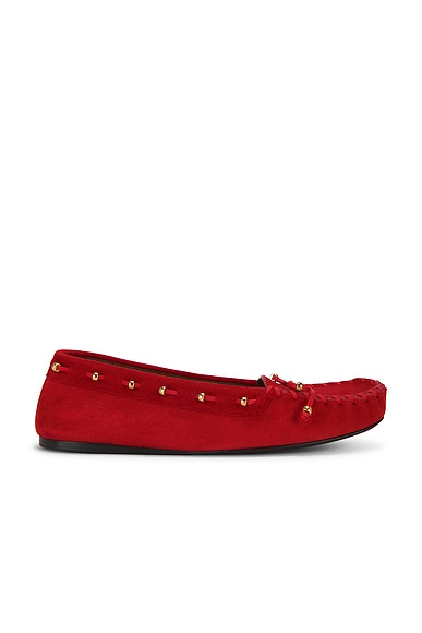 KHAITE Milly Flat in Lipstick