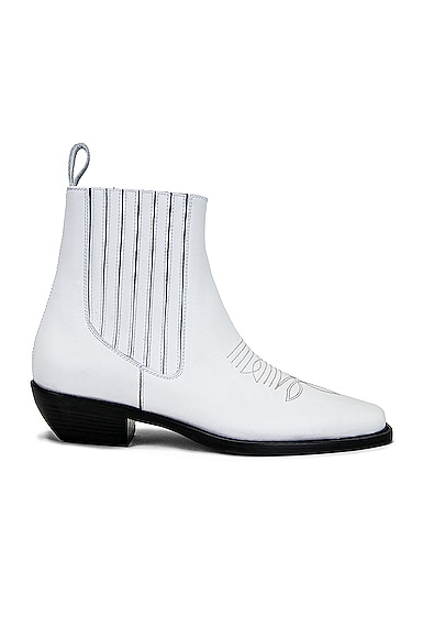 KHAITE Henry Ankle Boots in White