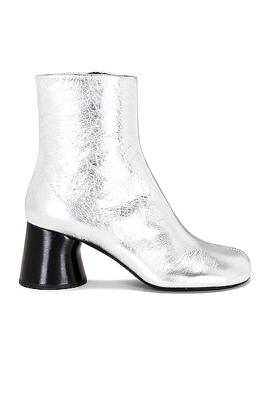 KHAITE Admiral Ankle Boot in Metallic Silver