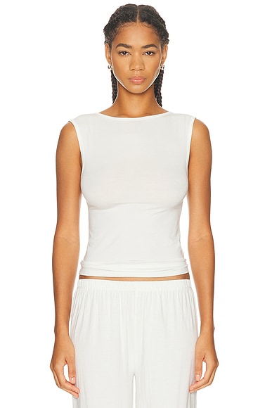 Bateau Sleeveless Top