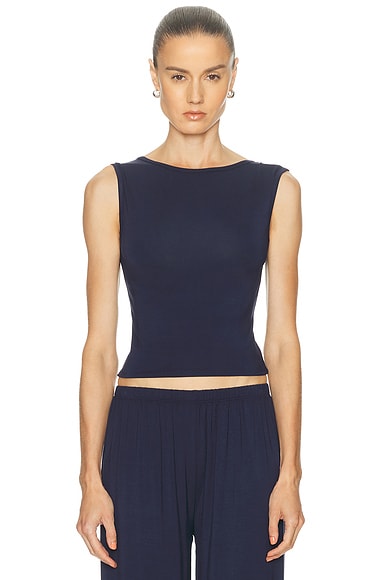 Bateau Sleeveless Top