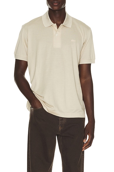 Lacoste Silk Pique Polo in Fouine