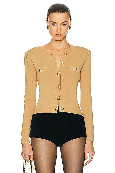 Toulouse Cropped Cardi in Tan