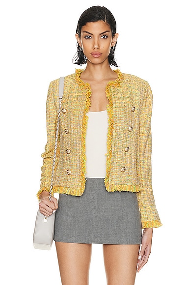 L'agence Tinlee Tweed Blazer in Yellow
