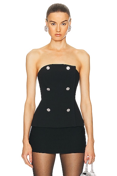 Fay Strapless Bustier in Black