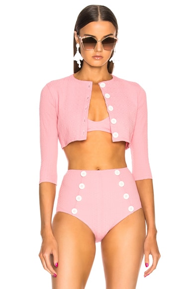 Lisa marie fernandez seersucker cardigan cheap