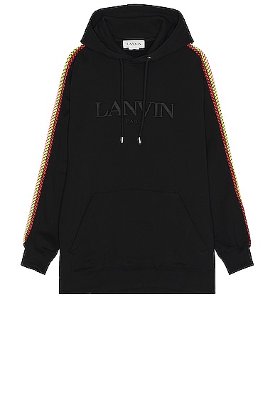 Shop Lanvin Ide Curb Oversized Hoodie In Black