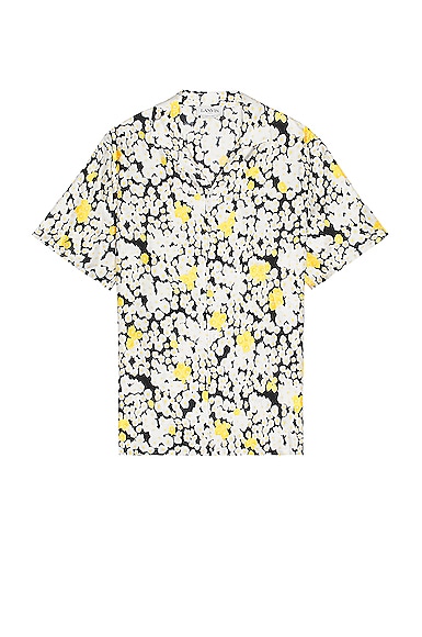 Lanvin Multi Color All-over Print Shirt In Black
