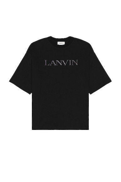 Lanvin Puffer Paris Oversized T-shirt in Black