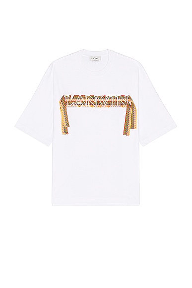 Shop Lanvin Curblace Oversized T-shirt In Optic White
