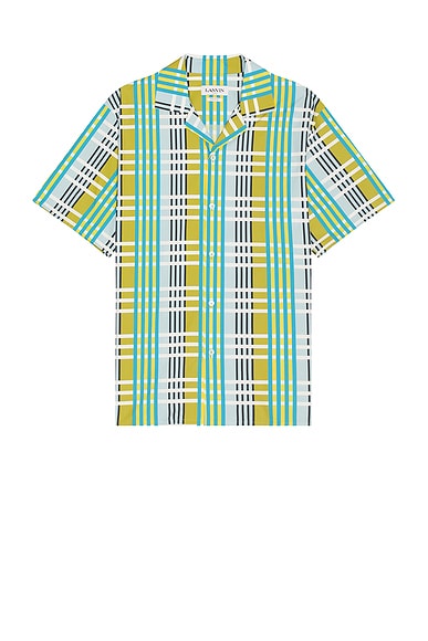 Lanvin Printed Bowling Shirt in Budgie