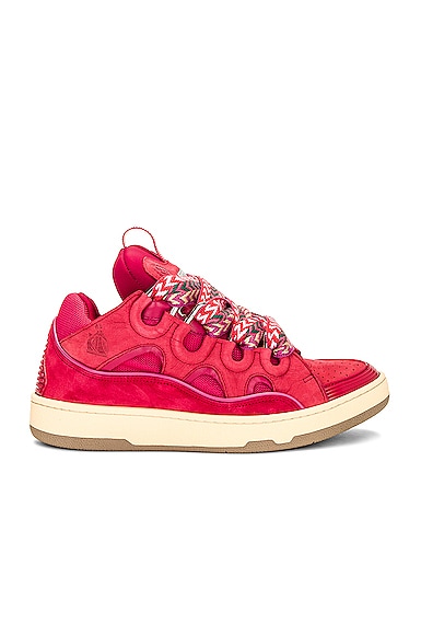 Lanvin Curb Sneakers in Red