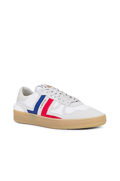 Shop Lanvin Clay Low Top Sneakers In White & Black