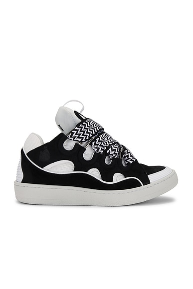 Lanvin Curb Sneaker in Black & White