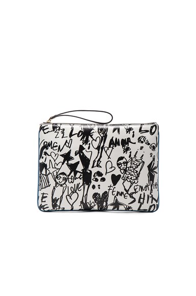 Large Silhouette Print Pouch