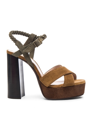 Suede Platform Sandals