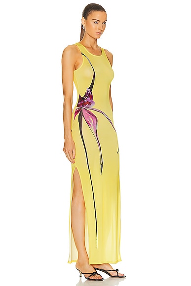Shop Louisa Ballou Sea Breeze Dress In Caledenia Orchid