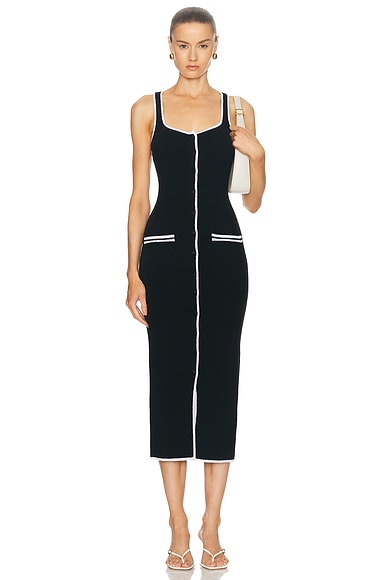 L'Academie by Marianna Havilah Midi Dress in Black