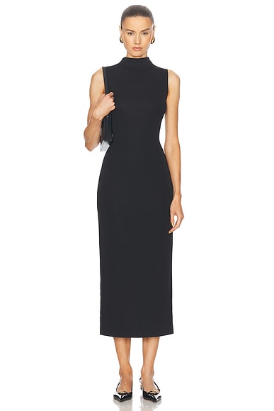 Acne Studios Ethel Tencel Jersey Midi Dress in Black | FWRD Acne Studios Ethel Tencel Jersey Midi Dress in Black | FWRD
