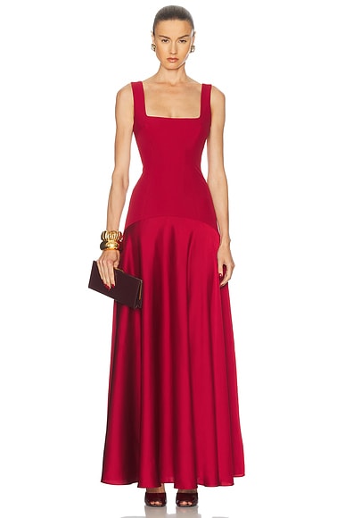 L'Academie by Marianna Sidney Gown in Oxblood