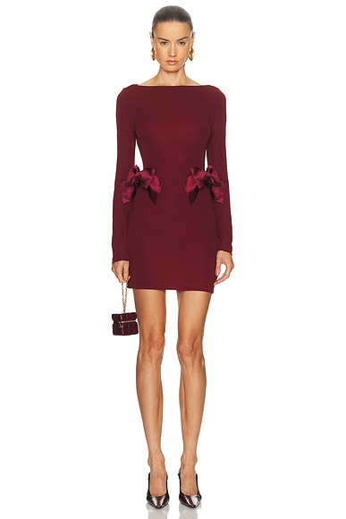 L'Academie by Marianna Dinara Mini Dress in Burgundy