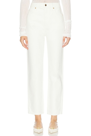 L'Academie by Marianna Elodie High Rise Ankle in Ecru