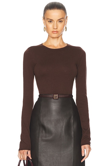 L'Academie by Marianna Maradona Knit Top in Brown