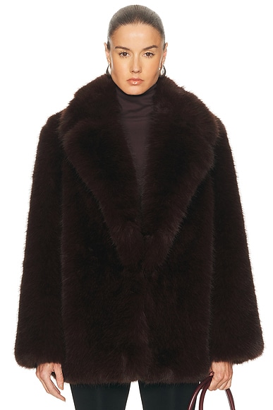 by Marianna Gamine Faux Fur Jacket