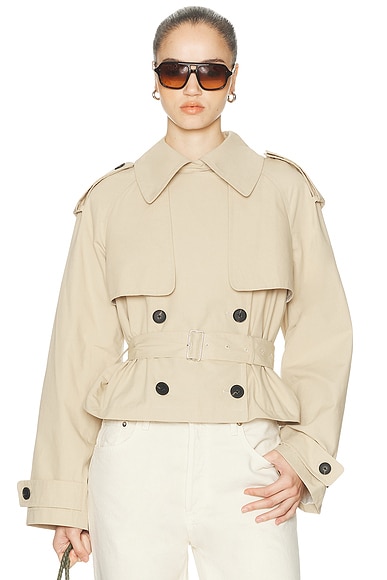 by Marianna Kimmi Cropped Trench Jacket