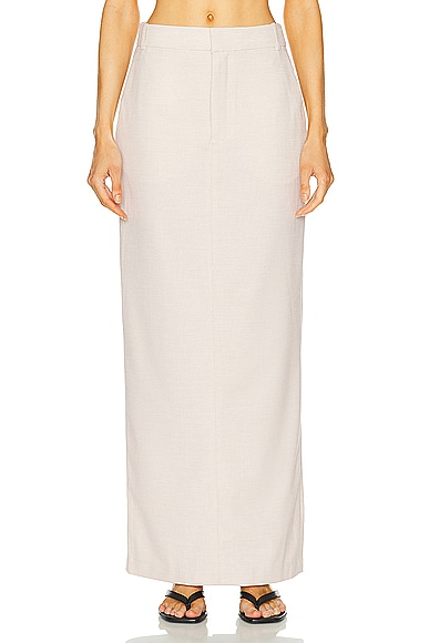 L'Academie by Marianna Hendry Maxi Skirt in Beige