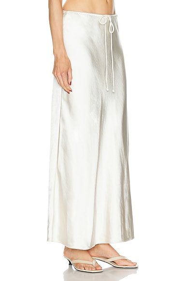 Shop L'academie By Marianna Etienne Midi Skirt In Ivory