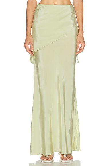 L'Academie Tahlia Maxi Skirt in Honeydew