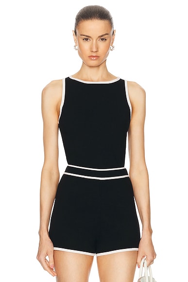 L'Academie by Marianna Lida Tank Top in Black