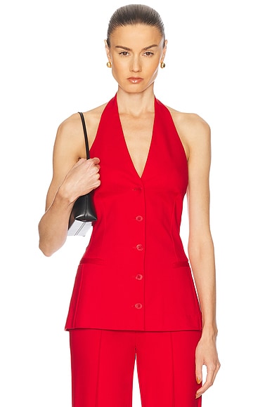 L'Academie by Marianna Kain Vest Top in Red