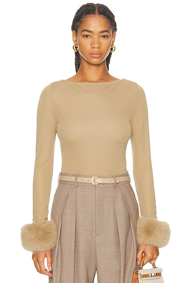 L'Academie by Marianna Dinara Top in Taupe