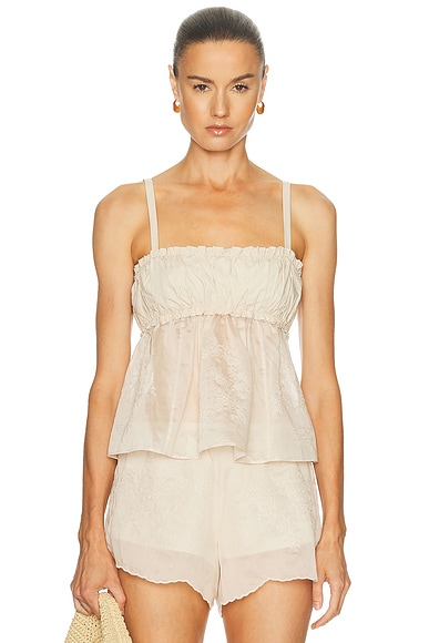 L'Academie Gaia Top in Beige
