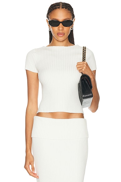 Jordin Short Sleeve Rib Top