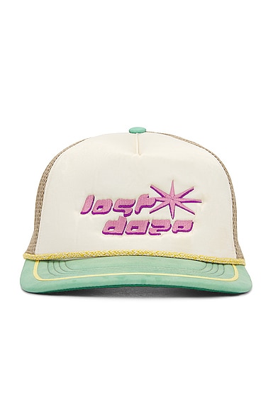 Lost Daze Nostalgia Trucker Hat in Jade, Cream, & Desert