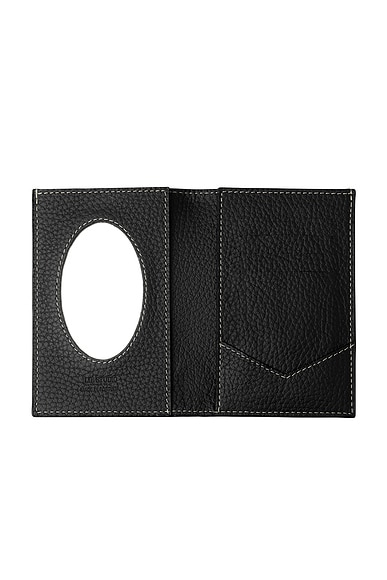 Lie Studio The Romy Passport Cover in Black Grosgrain