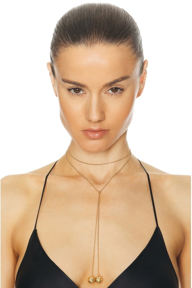 Shop Lie Studio The Astrid Necklace In 18k Gold Plated