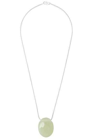 Lie Studio The Julia Necklace in Green Serpentine