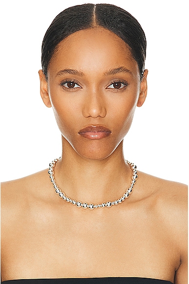 Shop Lie Studio The Elly Necklace In Silver Plating