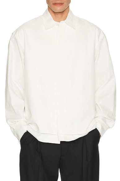 Le17Septembre Double Layered Cotton Shirt in White
