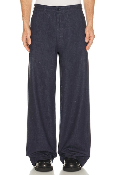 Blue Tab Wide Leg Flyer Jeans in Magic Rinse