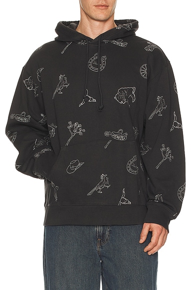 LEVI'S Relaxed Graphic Hoodie in Western AOP Phantom