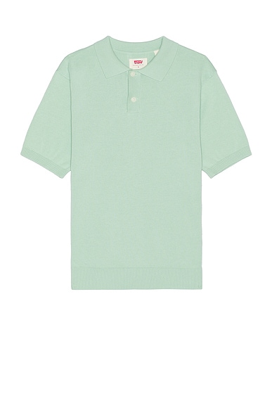 LEVI'S Sweater Knit Polo in Aqua Foam